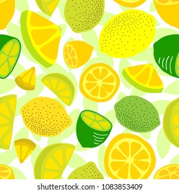 seamless background with lemons
