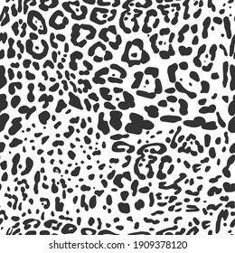 Seamless background, leopard fur color. Engraving vector illustration.