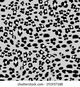 Seamless background with leopard skin