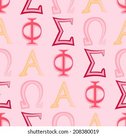seamless background with letters of the Greek alphabet