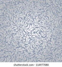 Seamless background of light blue color in the style of Damascus