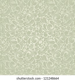 Seamless background of light green color in the style of Damascus