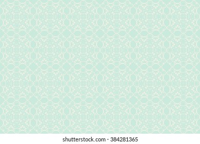 Seamless background of light green color in the style of Damascus. Vector illustration. 