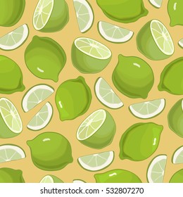 seamless background with limes