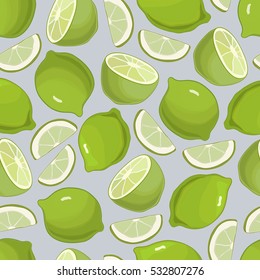 seamless background with limes