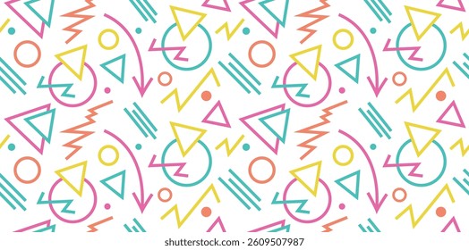 seamless background of lines, dots, shapes. abstract circle, doodle in a minimalist style. template for print, banner, poster, web, design. art vector graphics.
