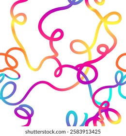 Seamless background lines swirl gradient. hand drawing. Not AI, Vector illustration.