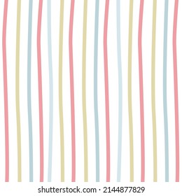 El fondo es impecable. Líneas.
Fondo de escritorio. Las franjas son verticales. Tonos pasteles. Para tela, ropa, portada de cuaderno, bloc de notas. Diseño sencillo. Minimalismo. Vector dibujado a mano. Sobre un fondo blanco.