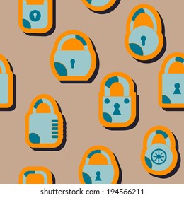 Seamless background with locks