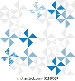 Seamless background made from blue and gray triangles