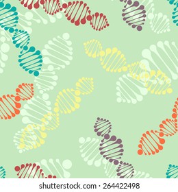 Seamless background made of DNA pattern 