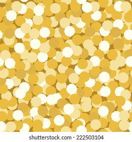 seamless background made of golden confetti or sparkles