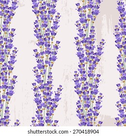 Seamless background made of lavender flowers