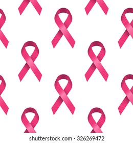 Seamless background made from pink ribbons