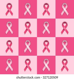 Seamless background made from pink ribbons