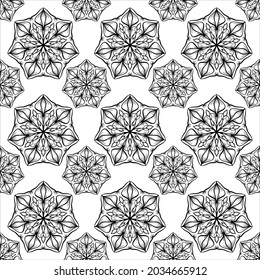Nahtloser Hintergrund mit Mandala-Ornament.