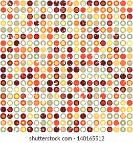 Seamless background with many bright circles, vector illustration