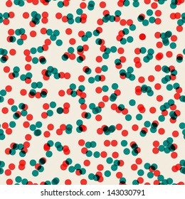 Seamless background with many bright circles, vector illustration
