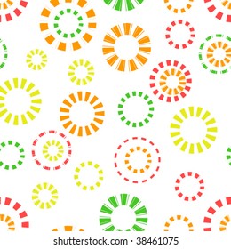 Seamless background with many color circles