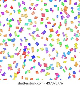 Seamless background with many confetti