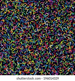 Seamless background with many multicolored sprinkles