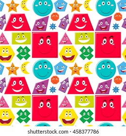 Seamless background with many shapes illustration