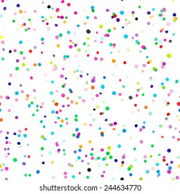 Seamless background with many tiny round confetti pieces