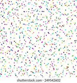 Seamless background with many tiny round confetti pieces