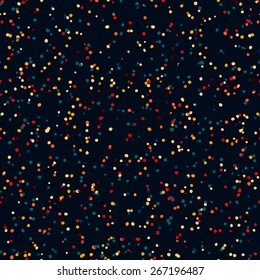 Seamless background with many tiny round confetti pieces