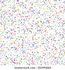 Seamless background with many tiny round confetti pieces