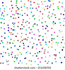 Seamless background with many tiny square confetti pieces
