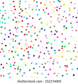 Seamless background with many tiny square confetti pieces