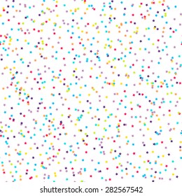 Seamless background with many tiny star-shaped confetti pieces