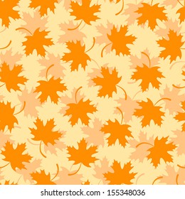 Seamless Background with maple autumn leaves 