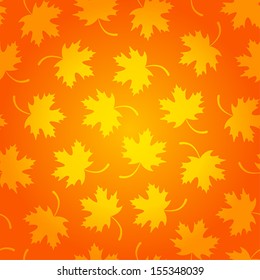 Seamless Background with maple autumn leaves 