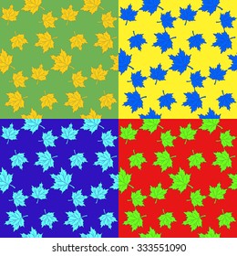 Seamless background with maple leaves