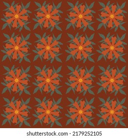 fondo transparente con flores de caléndulas, diseño vectorial para papel, tela y otras superficies