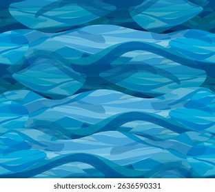Seamless background with marine elements. Starfish, seashells and an anchor rope. Vintage drawing for marine design. Vector.
