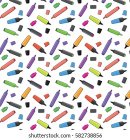 seamless background with markers
