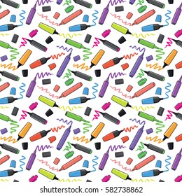 seamless background with markers
