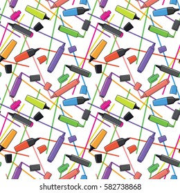 seamless background with markers