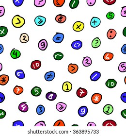 Seamless Background, Math Symbol 
