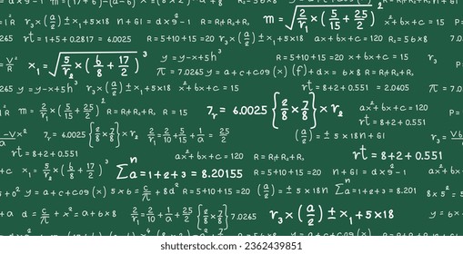 Fondo perfecto de fórmulas matemáticas en un pizarrón.