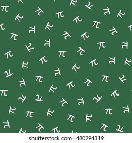 Seamless Background of Mathematical Symbol PI in Random Directions.