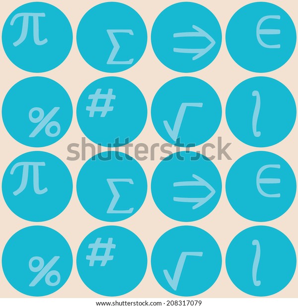 Seamless background\
with mathematical\
symbols