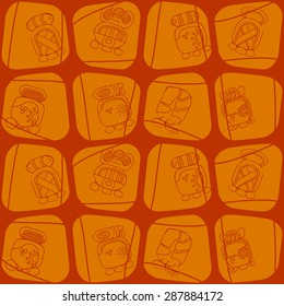 Seamless Background Maya Calendar Named Months Stock Vector (Royalty Seamless Background Maya Calendar Named Months Stock Vector (Royalty