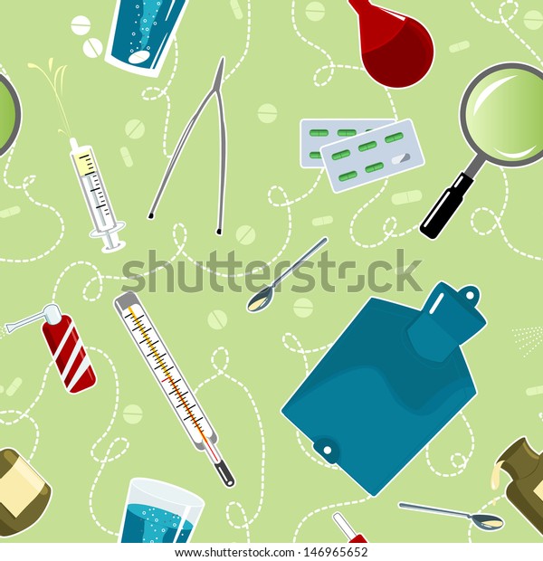 Seamless Background Medical Instruments Tools Vector Stock Vector ...
