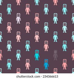 Seamless background with Mexican relics dingbats characters