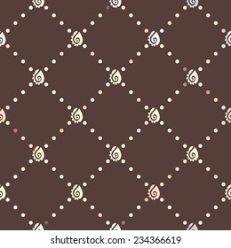 Seamless background with Mexican relics dingbats characters