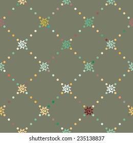 Seamless background with Mexican relics dingbats characters